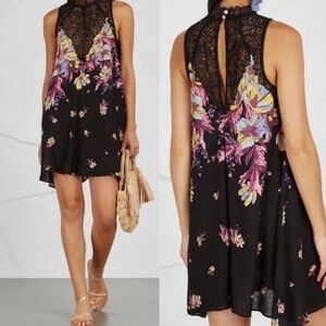 Free people Marsha  lace boho slipdress size extra small.